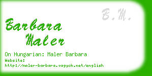 barbara maler business card